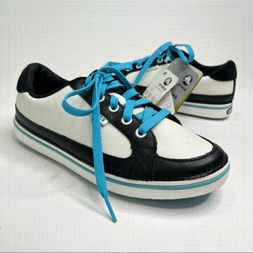 NEW Crocs Golf Bradyn X Hank Haney Kiltie Blue White Laced Spiked Golf Sneakers